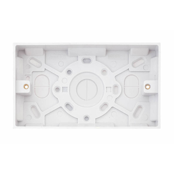 EliteElegance - PVC Wall Mounting box 3 x 6"               Double Surface Pattress Box 35MM Model: W811