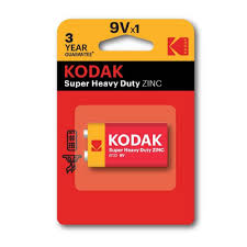 KODAK Battery 9V 6F22 Super Heavy Duty Zinc