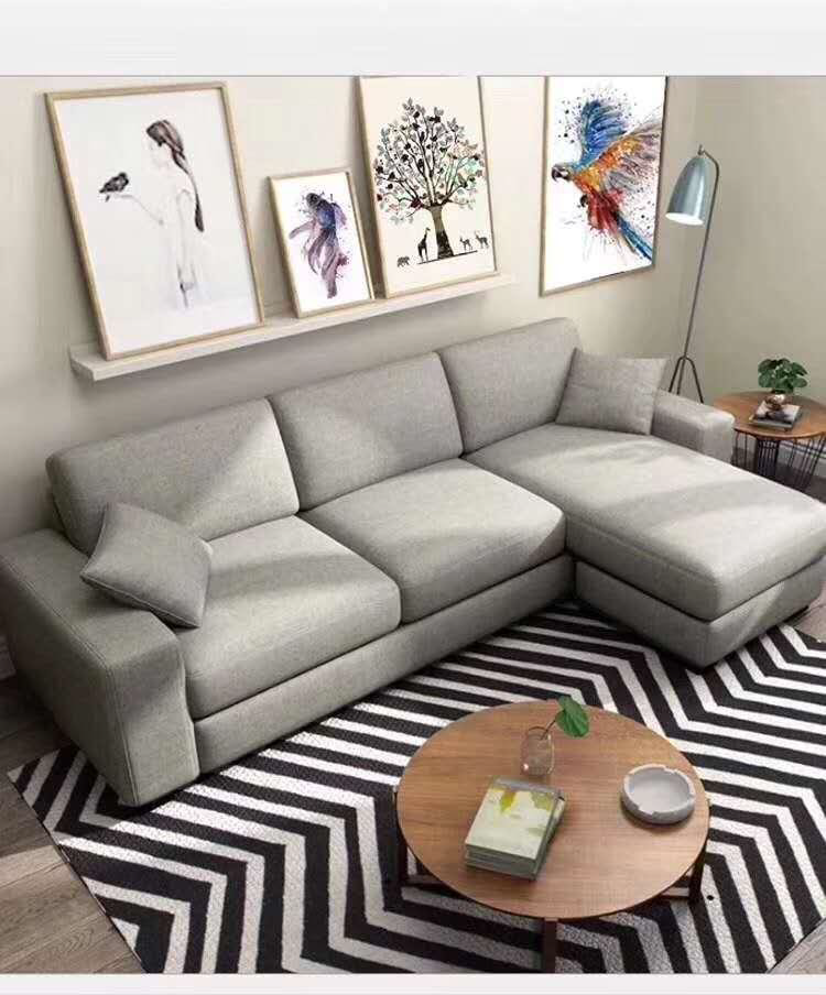Sofa - Reversible Corner Sofa Grey 210 X 190 X 75CM