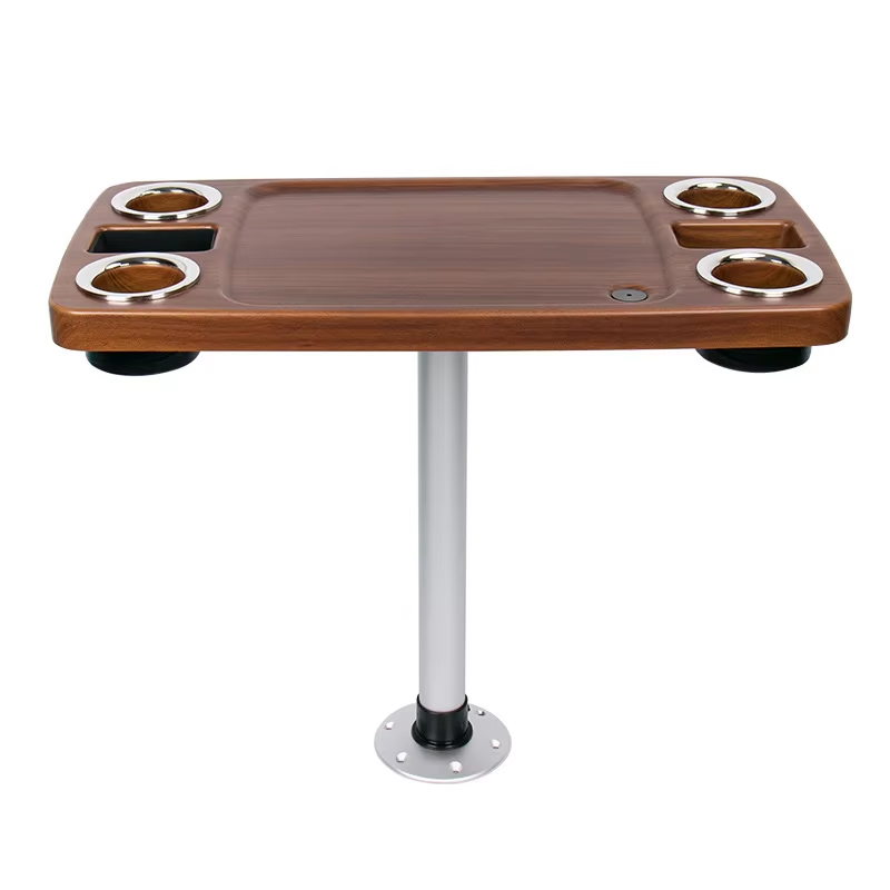 Boat Plastic Table with 4 Glass Holder (XK9963)
