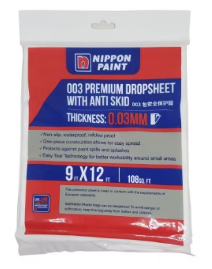 Premium Drop Sheet With Anti Skid 0.03MM (9Ft x 12Ft)