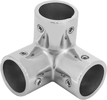 Handrail Corner Elbow, 3-Way, SS316, 90°, 25MM 