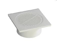 Floor Drain Cover Plastic White, 4"x4"