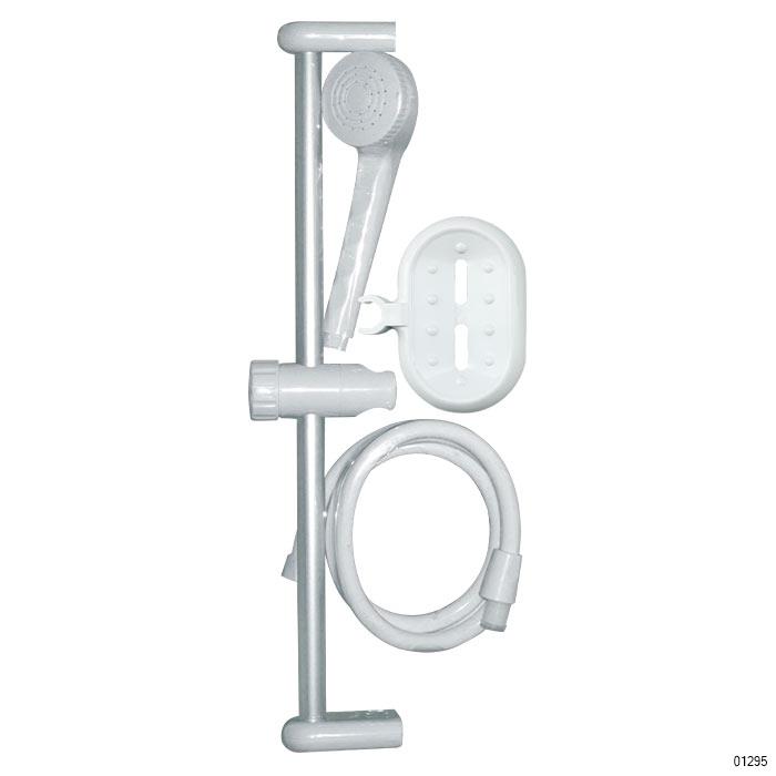 Shower Set With Soap Holder Plastic White Showy 2381P