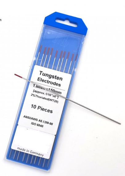 Tungsten Electrode Ground Finish (Redtip) WT20 (AWS A5 12-98)