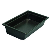 Plastic Spill and Drip Square Tray, Black, (L:15", W:15", H:4")
