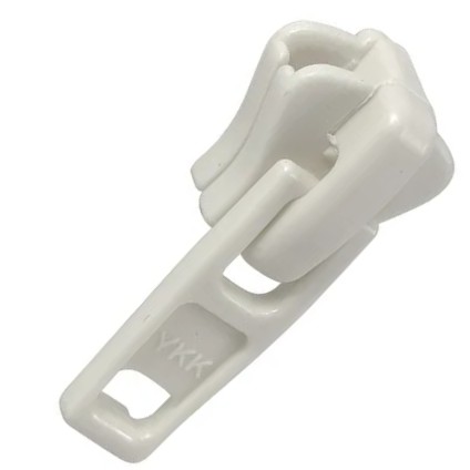 Plastic Zipper Slider, White, 10MM x 43MM