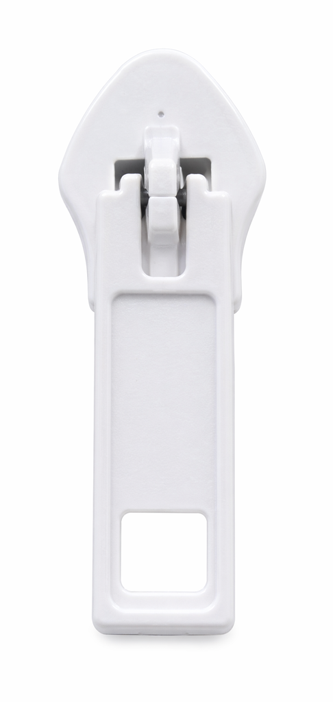 Zinc Zipper Slider, White, 10MM x 40MM