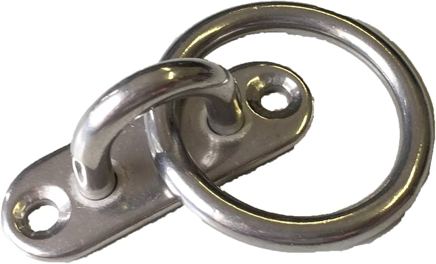 Pad Eye Plate with Ring, SS316, 80 x 60MM