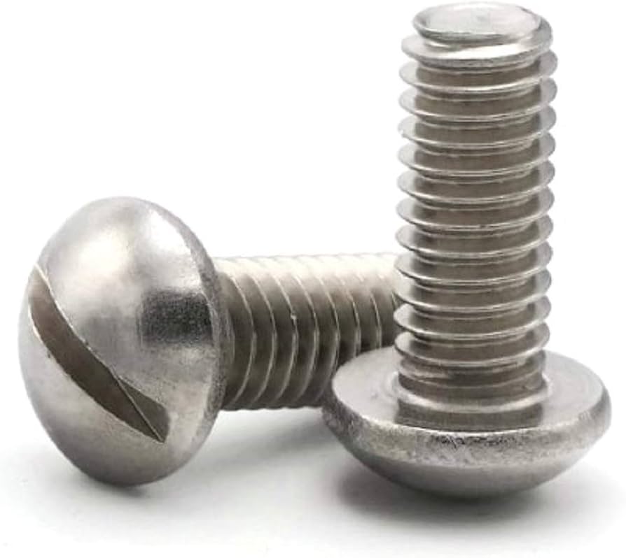 Screw - Machine, Slotted Round Head, SS304, M6 x 25MM