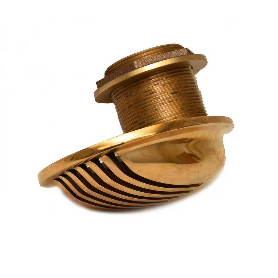 Brass Intake Water Strainer, Thru Hull, 2"