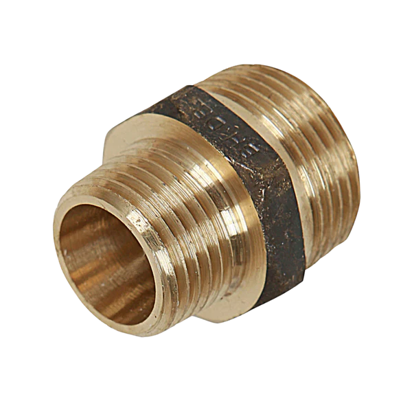 Brass Hex Nipple 1-1/4"