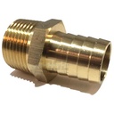 Hose Nipple, Brass, 1-1/4" x 1-1/4"