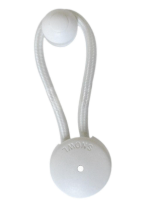 Shock Cord Clips with Tie-Down Knobs for Tarpaulins For Marine Boats 3", White