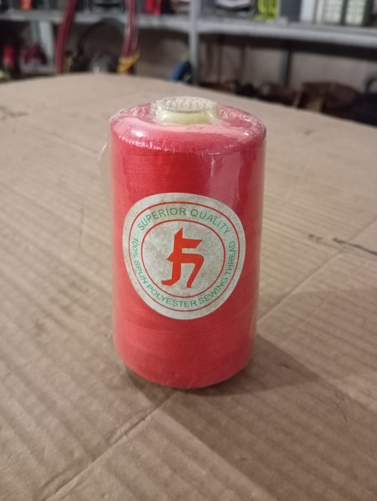 Sewing Thread - 100% Spun Polyster, Red Color, 2500 Yard