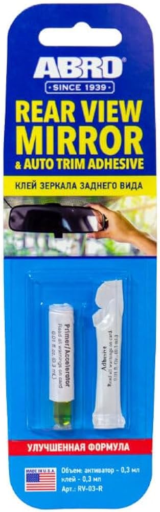 Rear View Mirror Adhesive .02 OZ, Brand: Abro