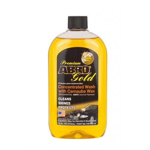 Premium Gold Concentrated Wash with Carnuba  Wax 472ML, Brand: Abro