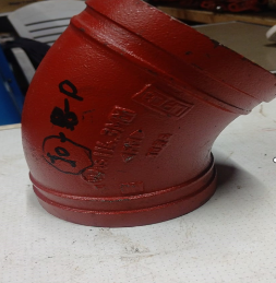 Fire pipe 45° bend 114.3mm