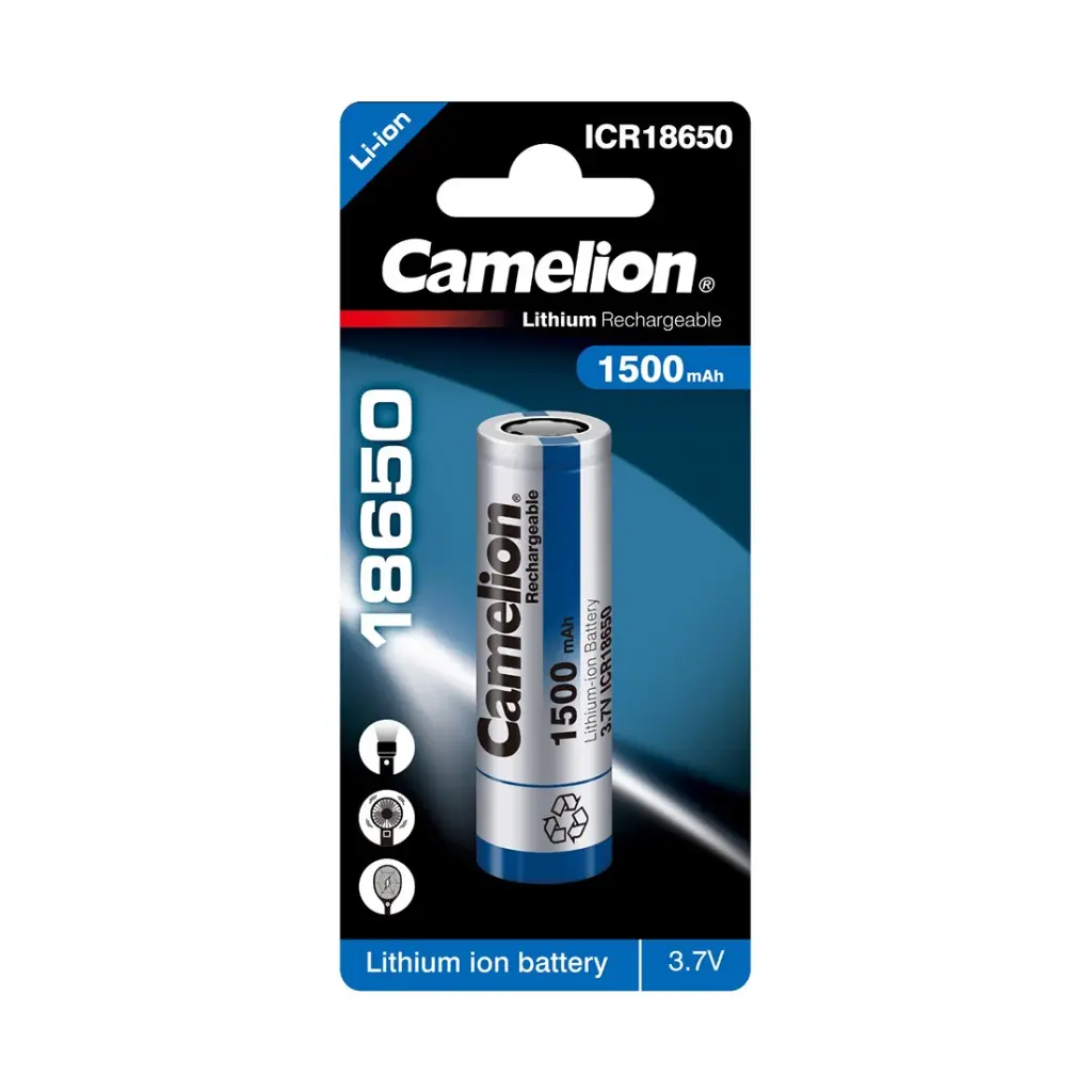 Camelion Lithium Rechargeable Battery 3.7V 1500mAh ICR18650