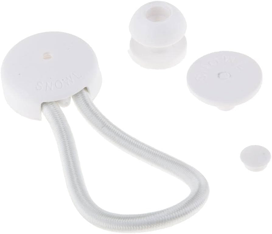 Fastener Shock Cord Cover Clip 110MM (White)