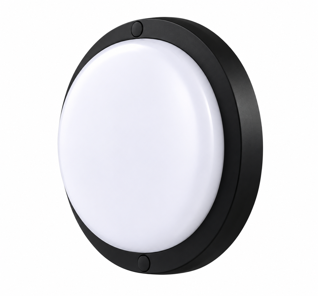 Gaorui Round LED Bulkhead Light GR-SZ-1115B, 18W/6400K - Black