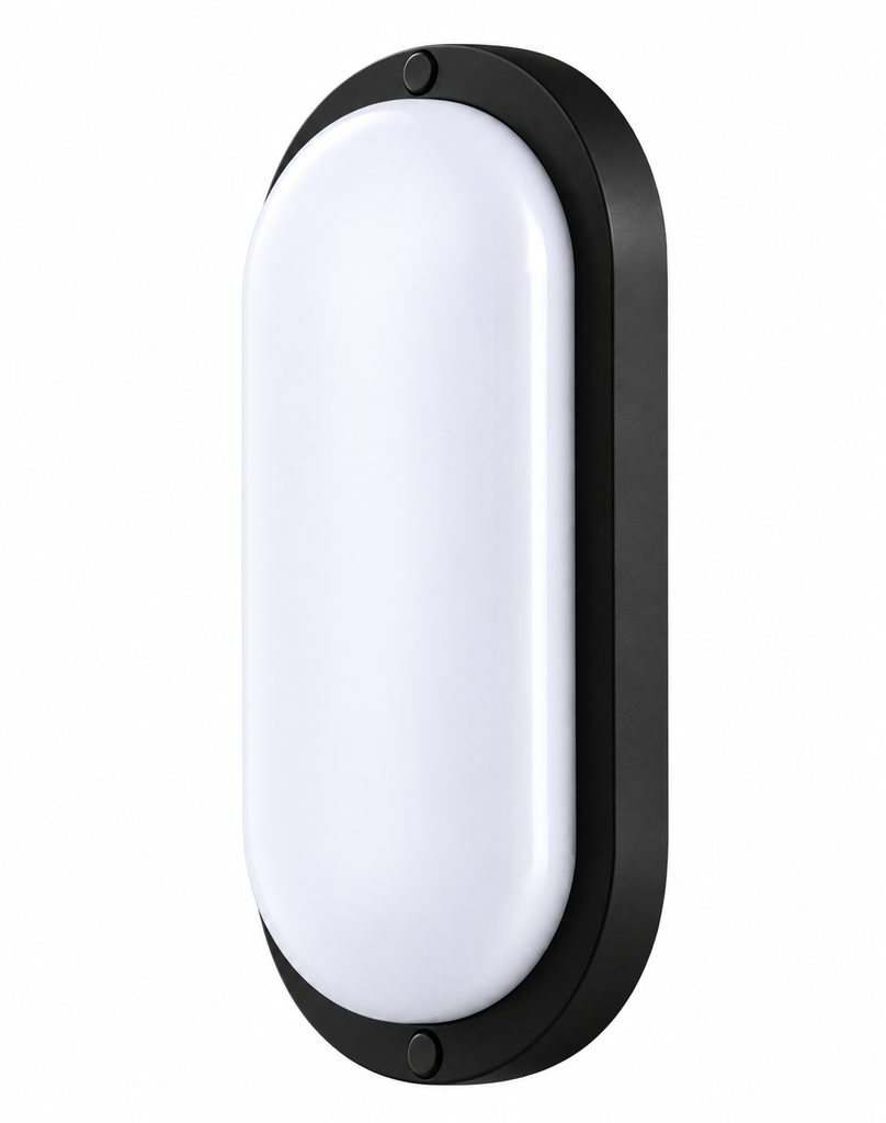 Gaorui Oval LED Bulkhead Light GR-SZ-1115B, 18W/6400K - Black
