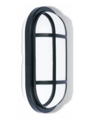 Gaorui Oval LED Bulkhead Light, Black Protective Frame GR-SZ-1115A, 10W/6400K - Black