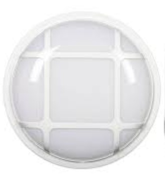 Gaorui Round LED Bulkhead Light, Black Protective Frame GR-SZ-1114, 10W/6400K - White