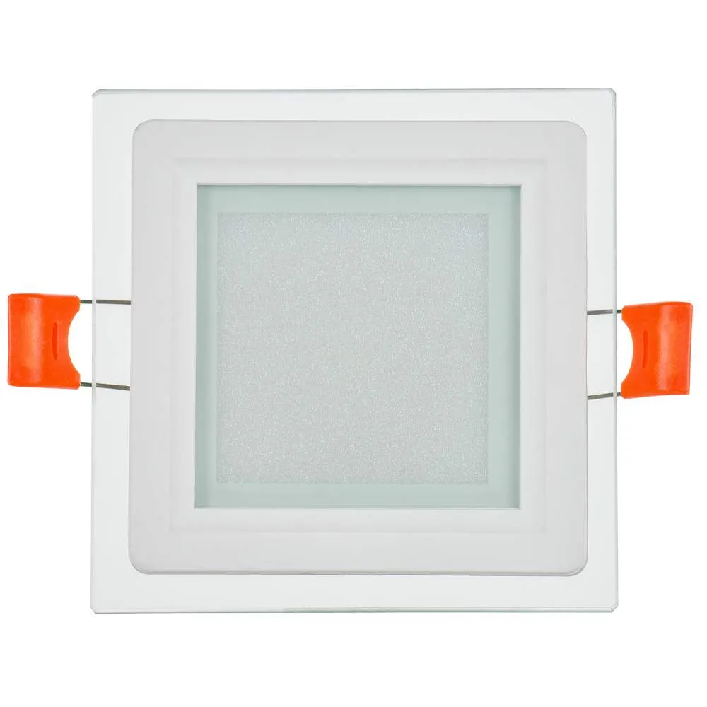 Gaorui LED Panel Light Glass Edge Square GL-002FB, 12W/6400K