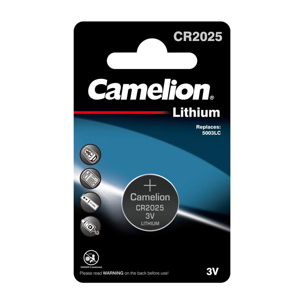 Camelion Battery 3V, CR2025 Ultra Lithium (5pcs/pack)
