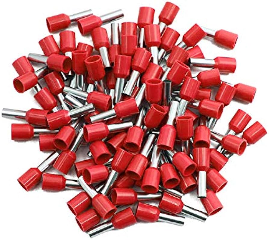 Ferrules With Insulator E2508 Red (2.5MM/14AWG)