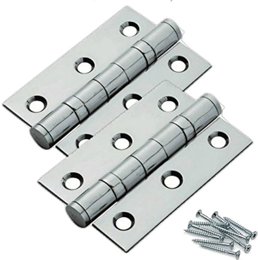 Hinges With Bearing Silver 4" X 3" X 2.5MM Brand: KF
