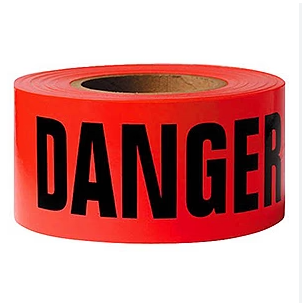 Danger Tape Red 3" X 250