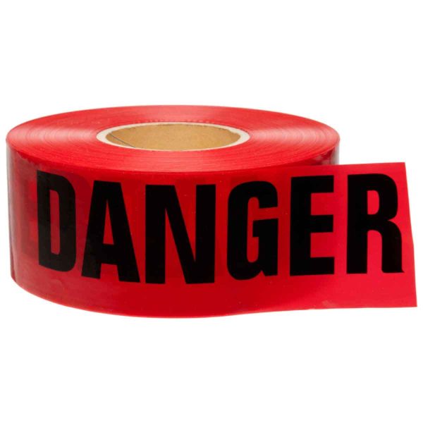 Warning Tape Danger Red 3" X 125Mtr