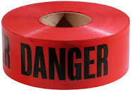 Warning Tape Danger Red 3" X 125Mtr