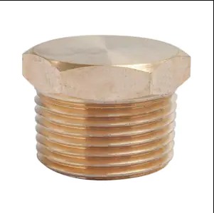 Brass Male Hex Thread Cap 1-1/4"