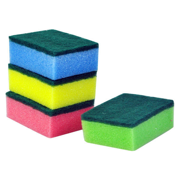 Sponge With Scourer Red