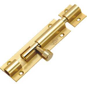 Tower Bolt Brass Plated 4" (9MM)