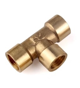 Tee 1/4" - Brass (Pneumatic)