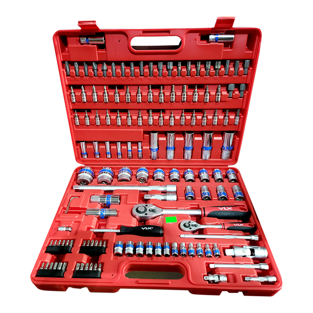 Socket Set 132Pcs (Dr.1/4", Dr.1/2" 4-32MM) VLX Brand
