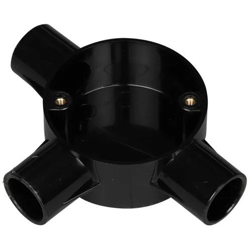 Conduit Junction Box 3Way 20MM Black