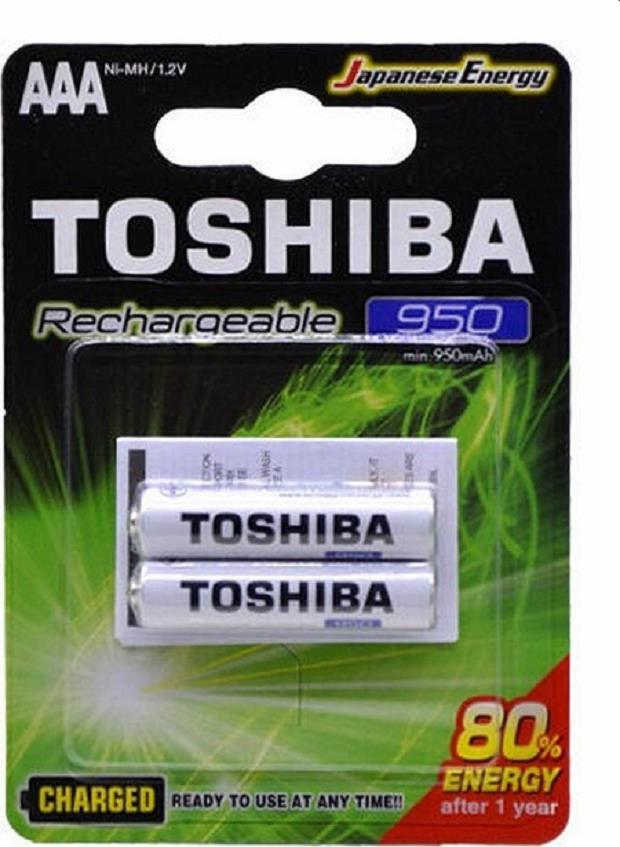 Toshiba 950Mah Battery AAA Size 1.2V Rechargable