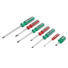 Hammering Screwdriver 7Pcs/Set Red/Green Rono Euro