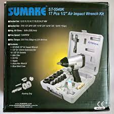 Pneumatic Air Impact Wrench Kit (1/2"/9-27MM) 17Pcs ST-5540K Sumake Taiwan