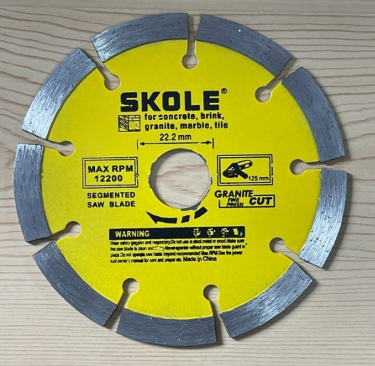 Diamond Disc Dry 5" (125*10*22.23) Skole