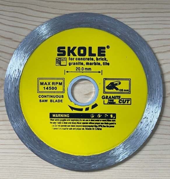 Diamond Disc Wet 4" (105X10X20) Skole