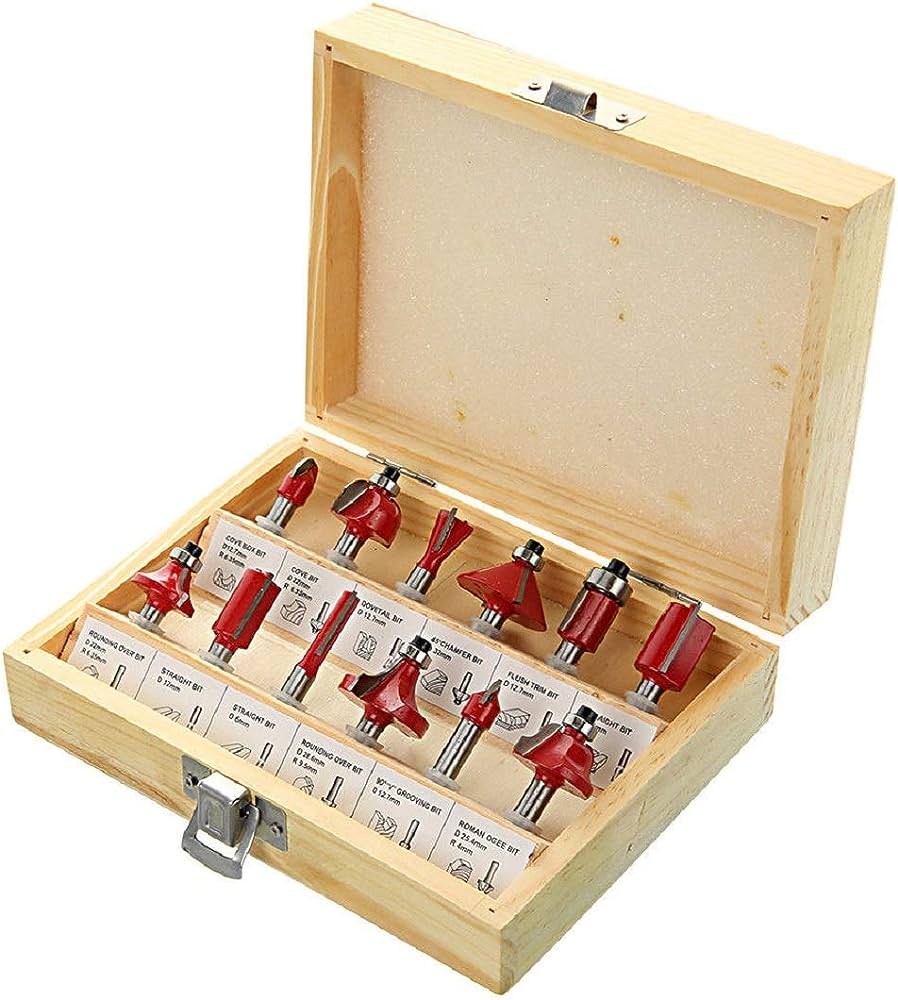 B Router Bit (12P/Set) Shank Size 8MM