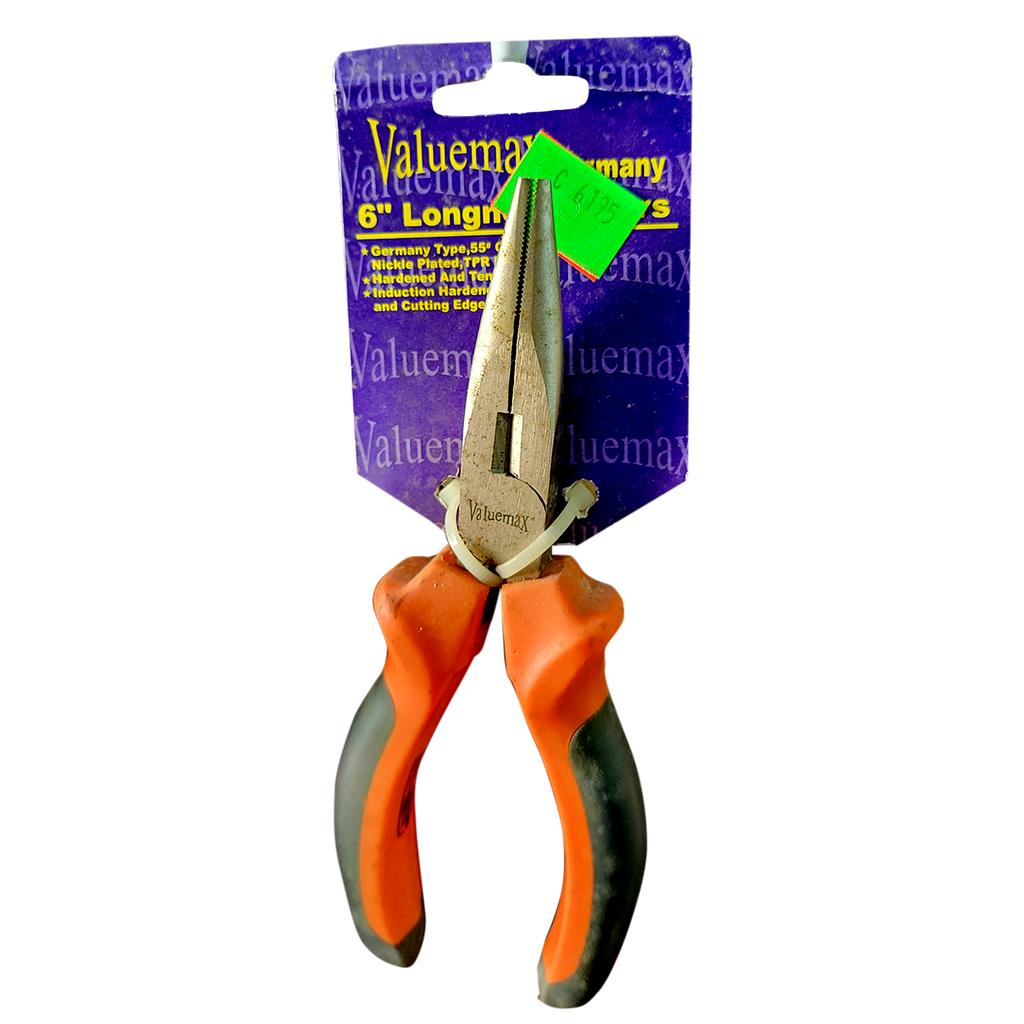 Long Nose Pliers 6" Valuemax Brand