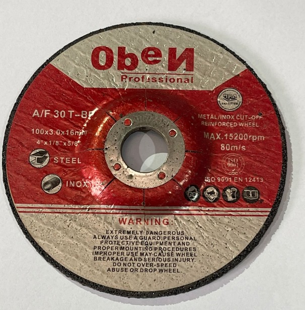 Metal Cutting Wheel 4" (100x3.0x16MM) Unika/Oben
