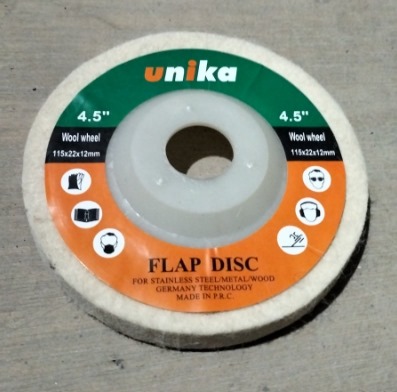 Unika - Flap Disc Wool Felt Polishing Wheel White 4.5"  